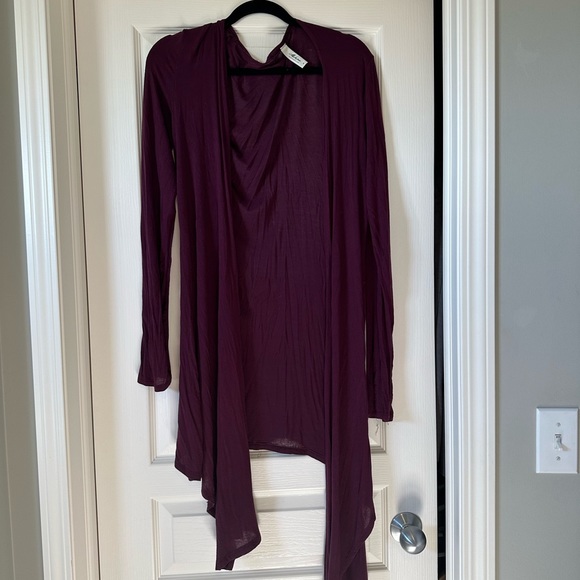 Mahina Hawaii Purple Lightweight Mid-Length Cardigan - Size M - Picture 1 of 4